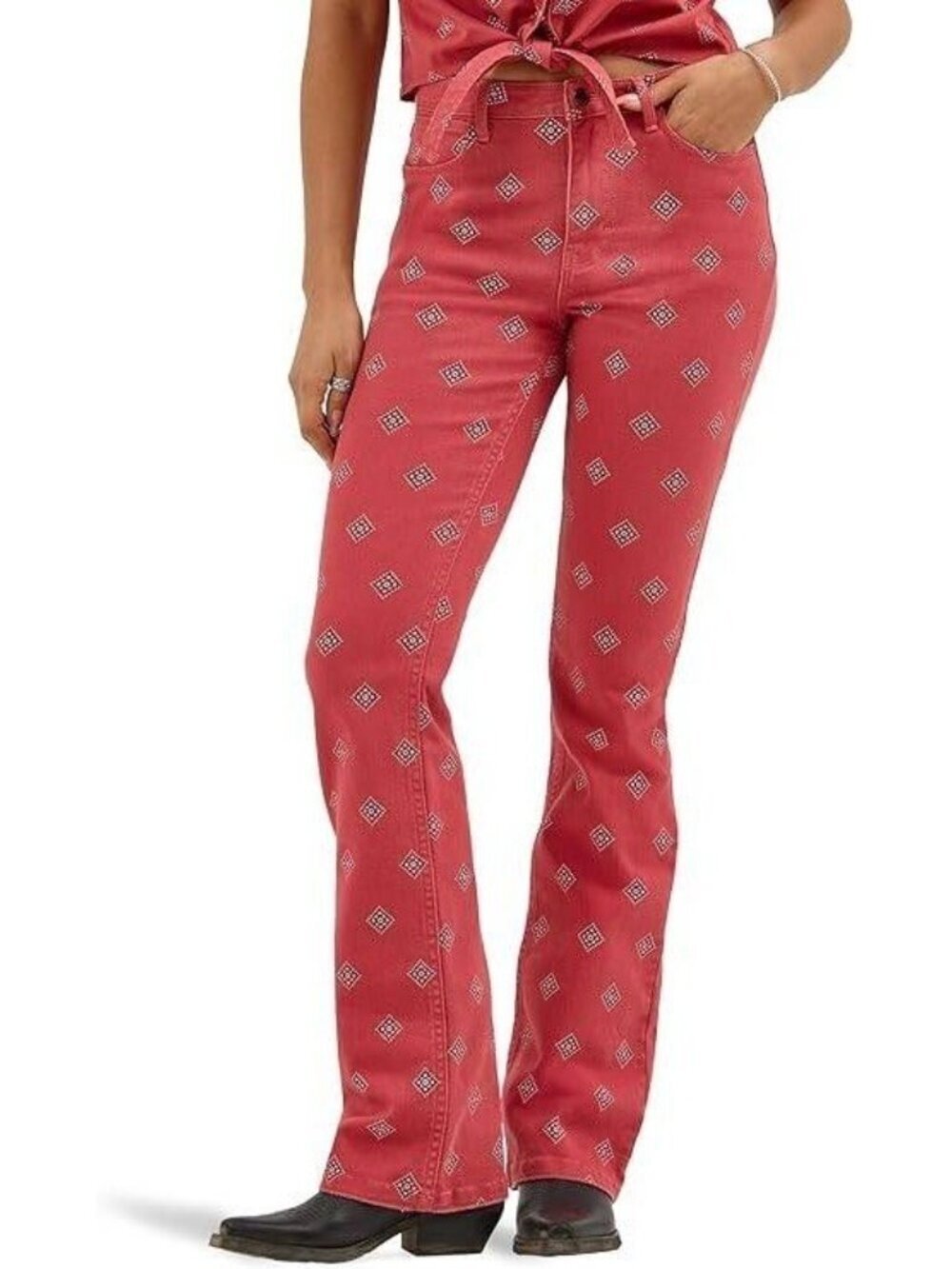 Wrangler High Rise Bold Boot Jeans Red Diamond Bay Women's Size 10/30x32 NWT